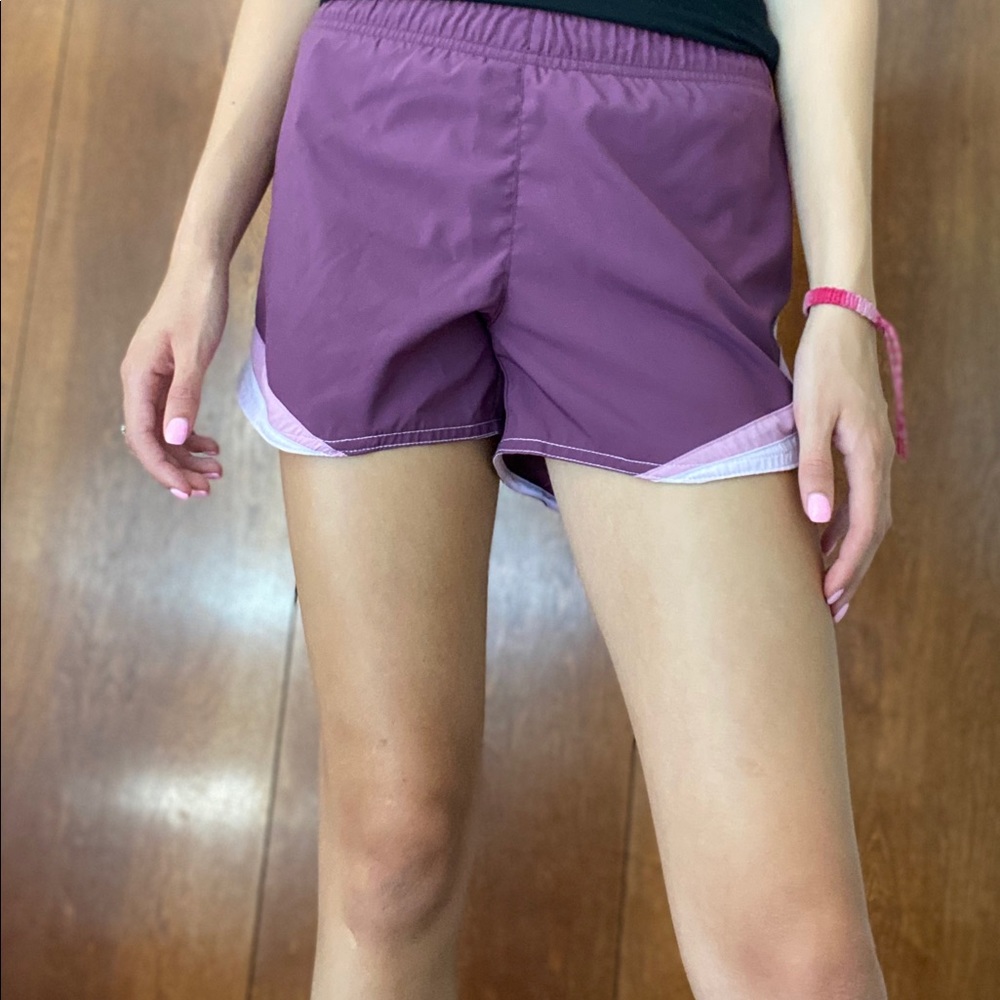 Purple athletic shorts